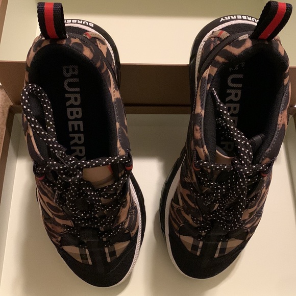 Burberry shoes | leopard print union sneakers | low top sneakers - Picture 2 of 8